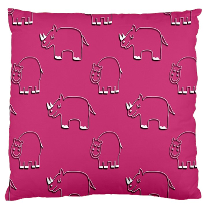 Rhino Pattern Wallpaper Vector Standard Flano Cushion Case (One Side)