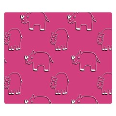 Rhino Pattern Wallpaper Vector Double Sided Flano Blanket (small)  by Nexatart