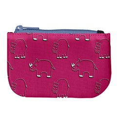 Rhino Pattern Wallpaper Vector Large Coin Purse by Nexatart