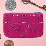 Rhino Pattern Wallpaper Vector Large Coin Purse Back