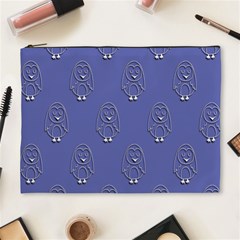 Owl Pattern Wallpaper Vector Cosmetic Bag (xl) by Nexatart