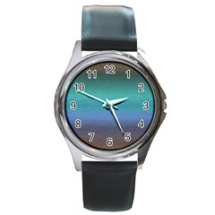 Ombre Round Metal Watch by ValentinaDesign