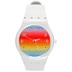 Ombre Round Plastic Sport Watch (m) by ValentinaDesign