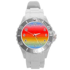 Ombre Round Plastic Sport Watch (l) by ValentinaDesign