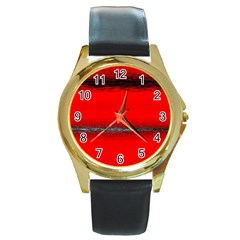 Ombre Round Gold Metal Watch