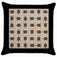 Native American Pattern Throw Pillow Case (black) by linceazul