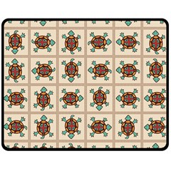 Native American Pattern Double Sided Fleece Blanket (medium)  by linceazul