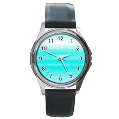 Ombre Round Metal Watch by ValentinaDesign