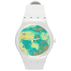 Ombre Round Plastic Sport Watch (m) by ValentinaDesign