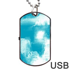 Ombre Dog Tag Usb Flash (one Side) by ValentinaDesign