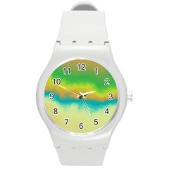 Ombre Round Plastic Sport Watch (m) by ValentinaDesign