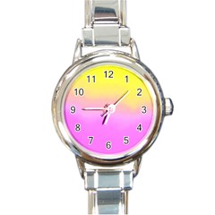 Ombre Round Italian Charm Watch by ValentinaDesign