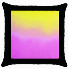 Ombre Throw Pillow Case (black) by ValentinaDesign