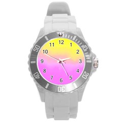 Ombre Round Plastic Sport Watch (l) by ValentinaDesign