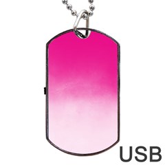 Ombre Dog Tag Usb Flash (one Side) by ValentinaDesign