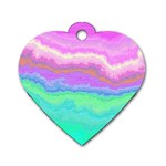 Ombre Dog Tag Heart (One Side) Front