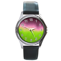 Ombre Round Metal Watch by ValentinaDesign