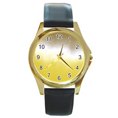 Ombre Round Gold Metal Watch by ValentinaDesign