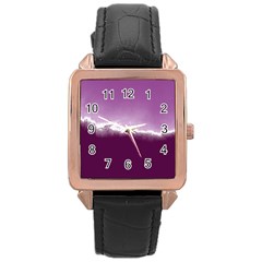 Ombre Rose Gold Leather Watch 