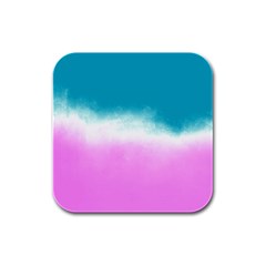 Ombre Rubber Square Coaster (4 Pack)  by ValentinaDesign