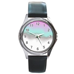 Ombre Round Metal Watch by ValentinaDesign