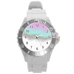 Ombre Round Plastic Sport Watch (l) by ValentinaDesign