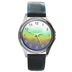 Ombre Round Metal Watch by ValentinaDesign