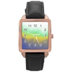 Ombre Rose Gold Leather Watch  Front