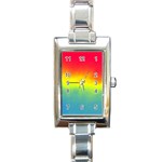 Ombre Rectangle Italian Charm Watch Front