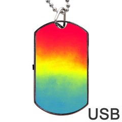 Ombre Dog Tag Usb Flash (one Side) by ValentinaDesign