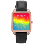 Ombre Rose Gold Leather Watch  Front