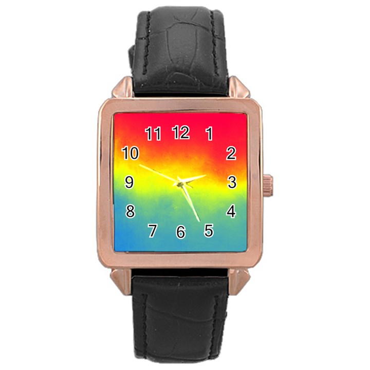 Ombre Rose Gold Leather Watch 