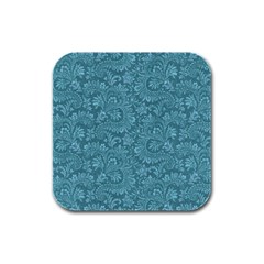 Floral pattern Rubber Square Coaster (4 pack) 