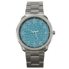 Floral pattern Sport Metal Watch