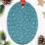 Floral pattern Oval Ornament (Two Sides) Back