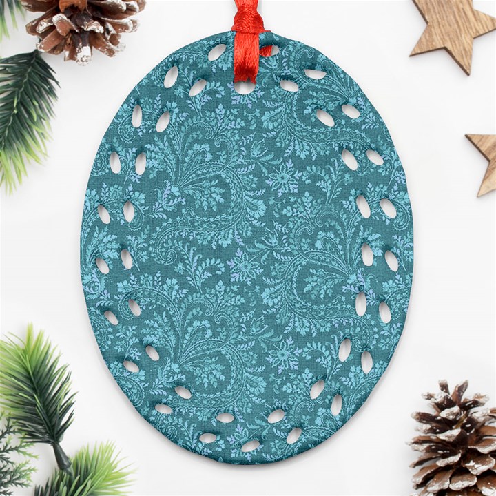 Floral pattern Oval Filigree Ornament (Two Sides)