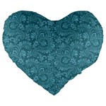 Floral pattern Large 19  Premium Heart Shape Cushions Front