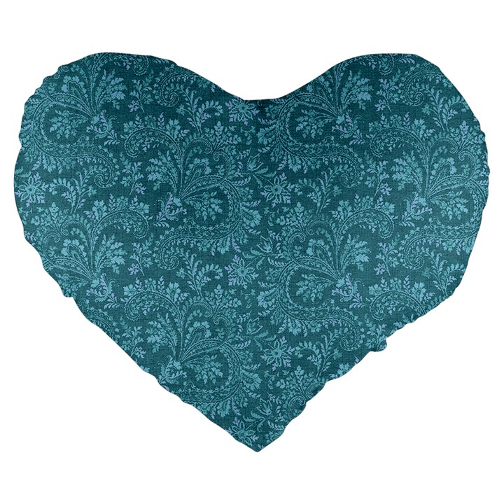 Floral pattern Large 19  Premium Heart Shape Cushions