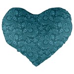 Floral pattern Large 19  Premium Heart Shape Cushions Back