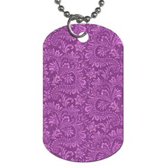 Floral Pattern Dog Tag (one Side)