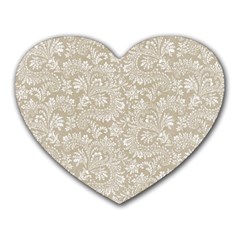 Floral Pattern Heart Mousepads by ValentinaDesign