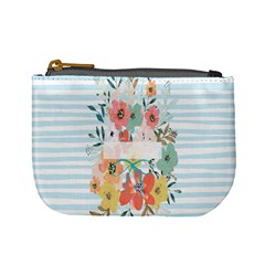 Watercolor Bouquet Floral White Mini Coin Purses by Nexatart