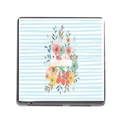 Watercolor Bouquet Floral White Memory Card Reader (square) by Nexatart