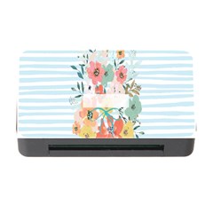 Watercolor Bouquet Floral White Memory Card Reader With Cf by Nexatart