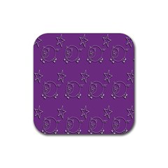 Pig Star Pattern Wallpaper Vector Rubber Coaster (square)  by Nexatart