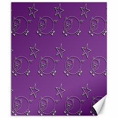 Pig Star Pattern Wallpaper Vector Canvas 8  X 10  by Nexatart