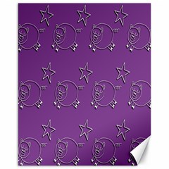 Pig Star Pattern Wallpaper Vector Canvas 16  X 20   by Nexatart