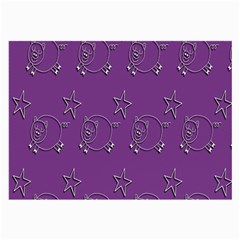 Pig Star Pattern Wallpaper Vector Large Glasses Cloth (2-side) by Nexatart