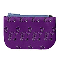 Pig Star Pattern Wallpaper Vector Large Coin Purse by Nexatart