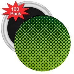 Halftone Circle Background Dot 3  Magnets (100 Pack) by Nexatart